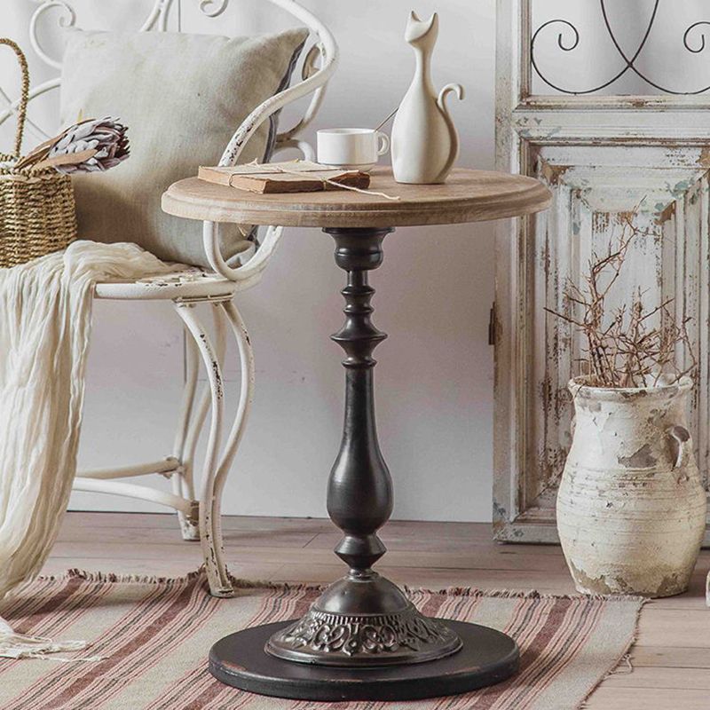 French Country Distressed Wood Coffee Table Set for Living Room