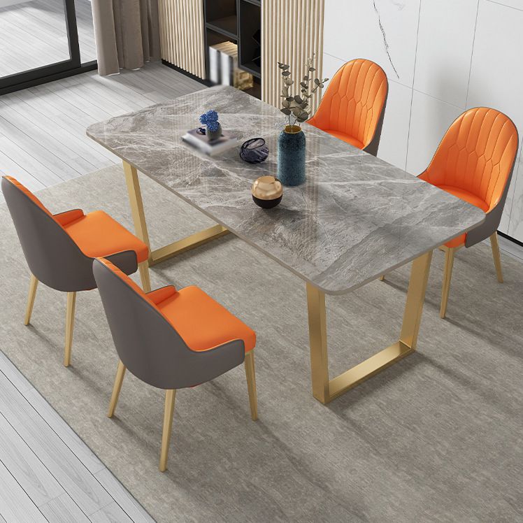 Glam Sintered Stone Dining Table Set 1/2/5/7 Pieces Dining Set for Home Use