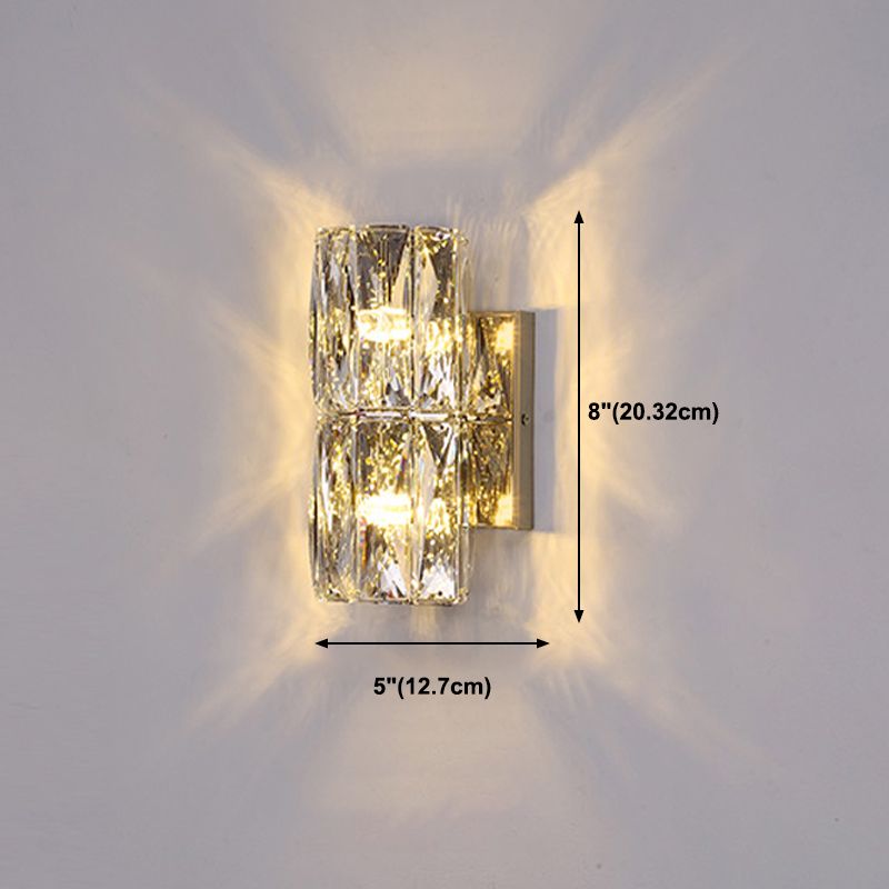 Geometrische Wandlampen moderner Kristallwandleuchten für Wohnzimmer