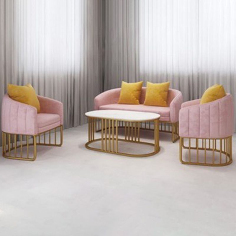 25.59" W x 29.52" H Velvet Tuxedo Arm Sofa Contemporary Standard Sofa with Tight Back