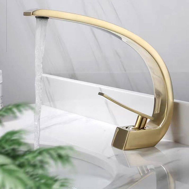 6.7 Inch High Basin Faucet Luxury 1 Hole Vanity Sink Faucet Cubic Bathroom Faucet