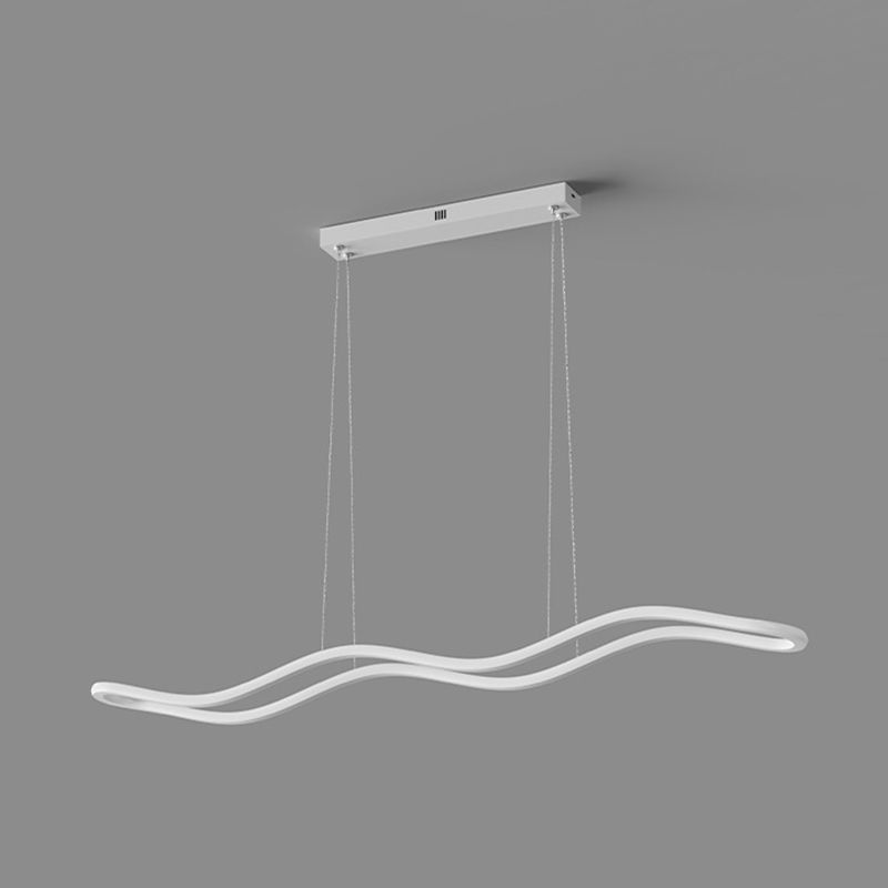Single Black/White Kitchen Island Lighting Statement LED Island Pendant Lighting