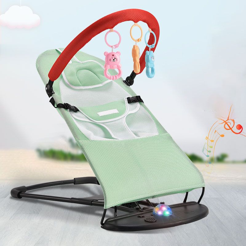 Metal Modern Rocking Crib Cradle Foldable Height Adjustable for Newborn