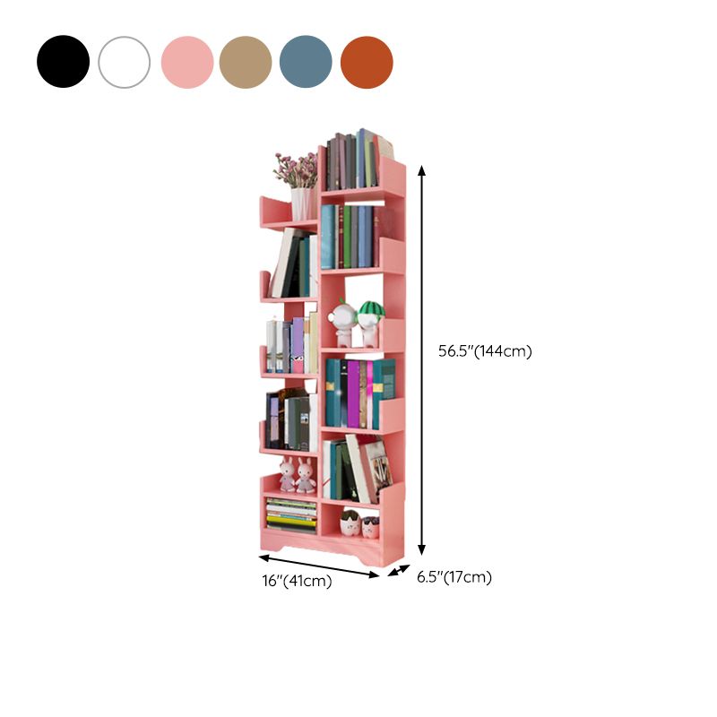 Contemporary Open Back Bookshelf Freestanding Standard Bookcase