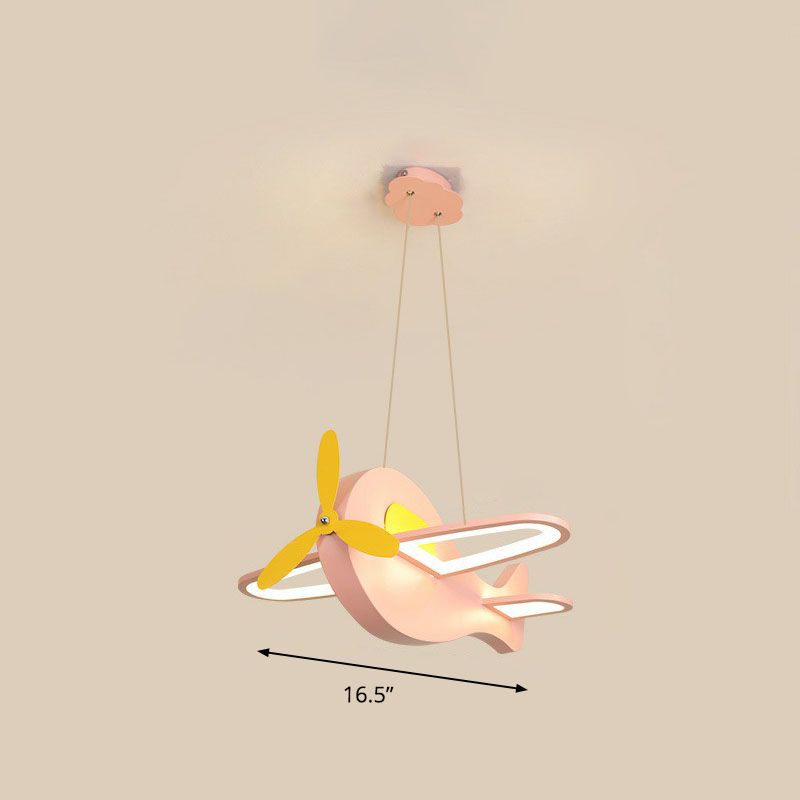 Lustre en forme d'avion Light Light Light Kids Style Acrylique chambre LED Light