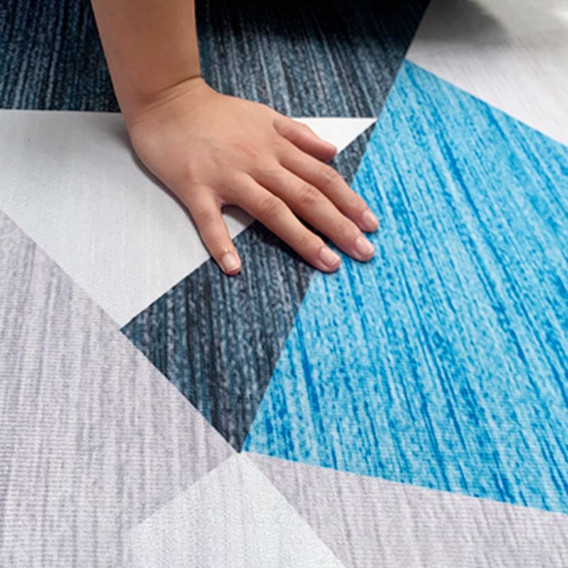 Yellow Geometric Rug Polyester Modern Rug Washable Indoor Rug for Home Decor