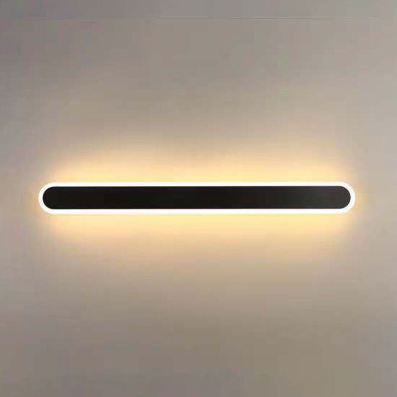 Modern Style Linear Shape Wall Sconce Metal 1 Light Sconce Lighting for Bedroom