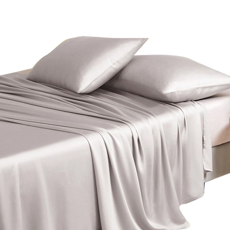 Sheet Sets Tencel Solid Color Breathable Wrinkle Resistant Super Soft Bed Sheet Set