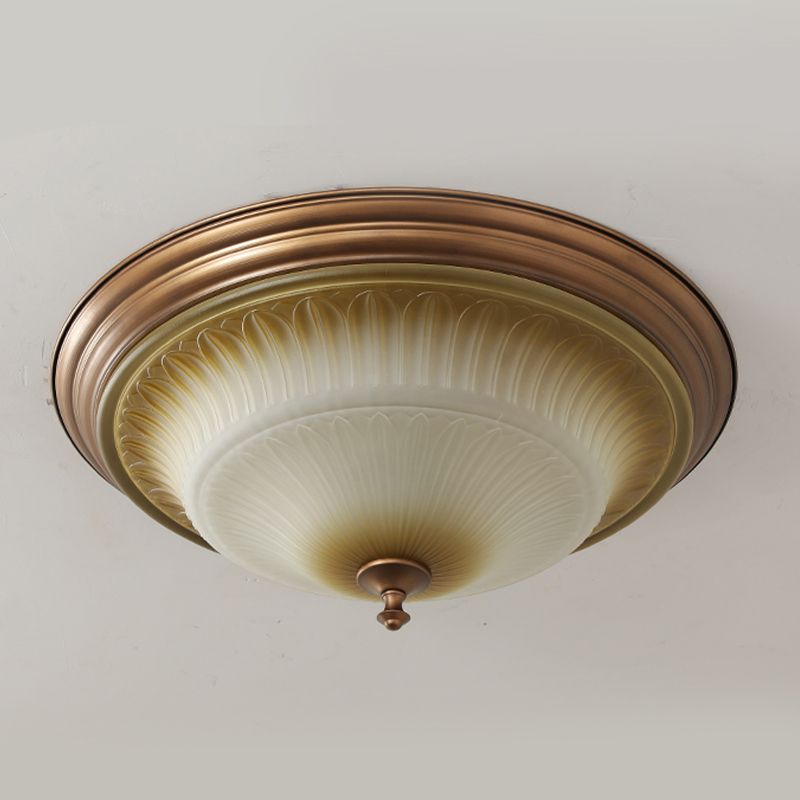 American Style Iron Ceiling Light Hemisphere Shape Ceiling Lamp for Bedroom