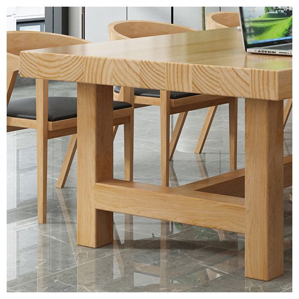 Solid Wood Rectangular Meeting Table Home Office Modern Work Desk