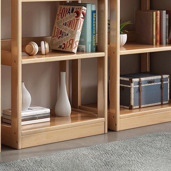 Scandinavian Style Bookshelf Open Back Standard Wooden Bookcase