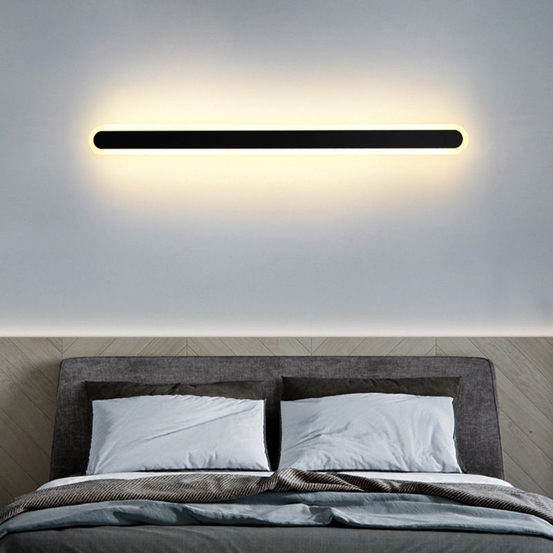 Nordic Minimalist Wall Mount Lamp Bedroom Bedside LED Line Wall Sconce Light Fixture