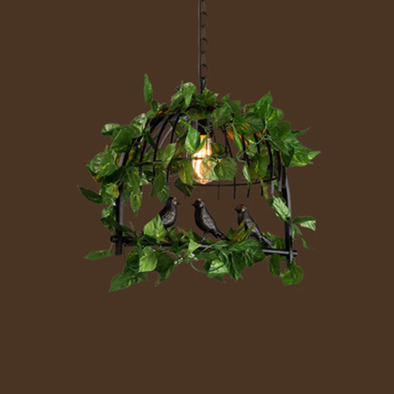 Island Pendant Light Industrial Metal  Hanging Lamp in Black