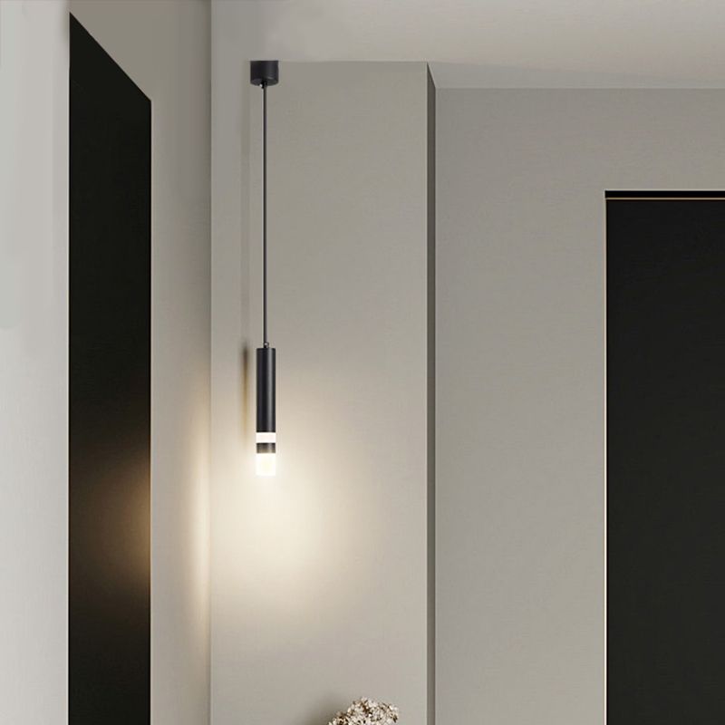 Pendre cylindrique suspension du métal LED minimaliste Aménagement d'éclairage en suspension