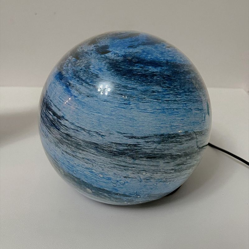 1 Lámpara de mesa de luna creativa de luz luz de vidrio de estilo moderno para sala de estar de dormitorio