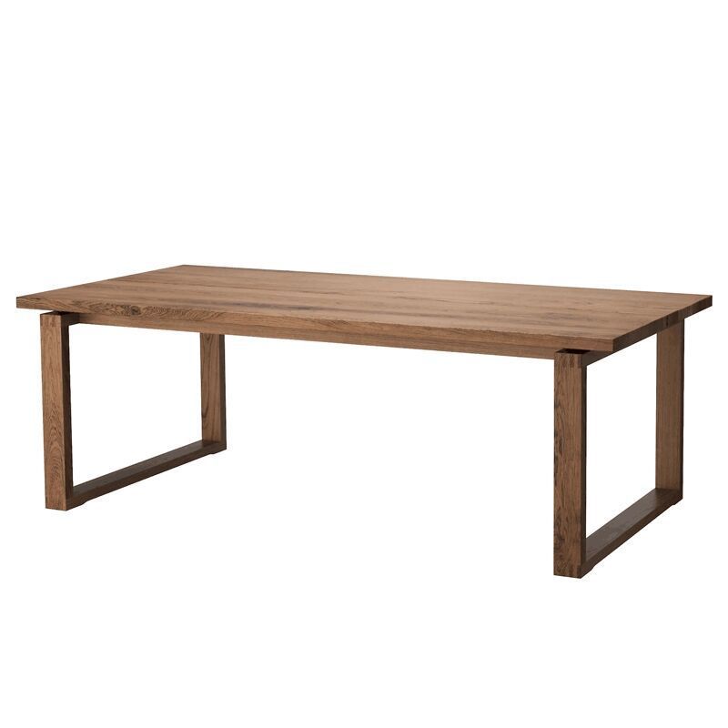 Pine Solid Wood Dining Table Rectangle Modern Dining Table with Sled Base