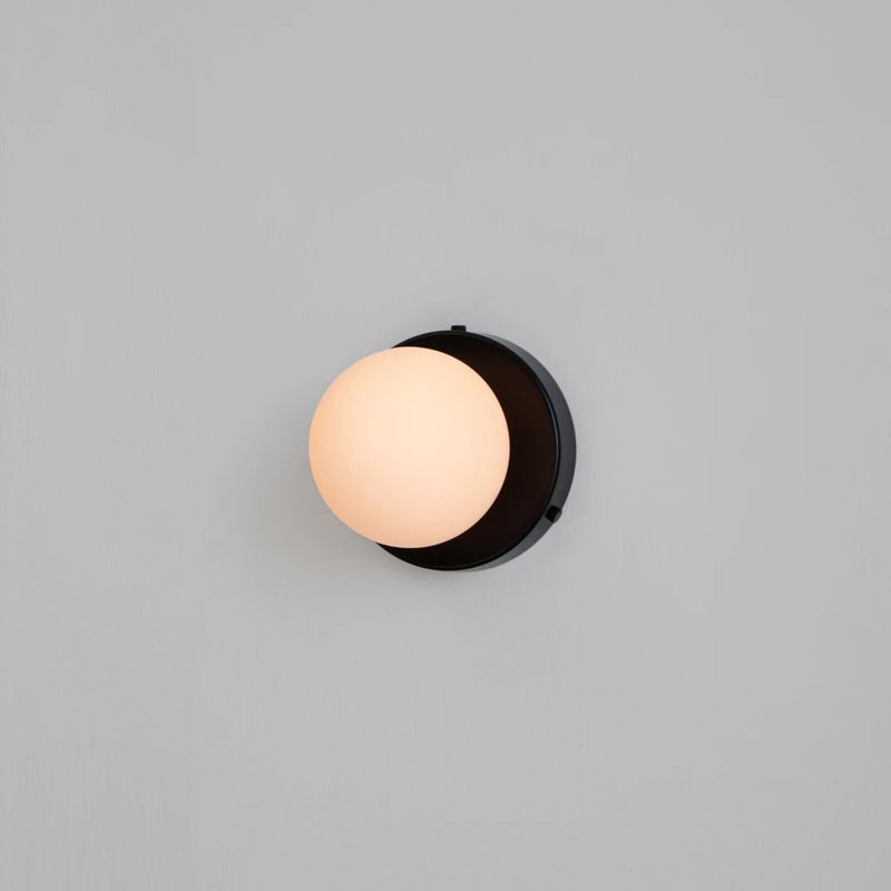 Macaron Ball Shade Wall Sconce Grass 1 Light Sconces for Bedroom