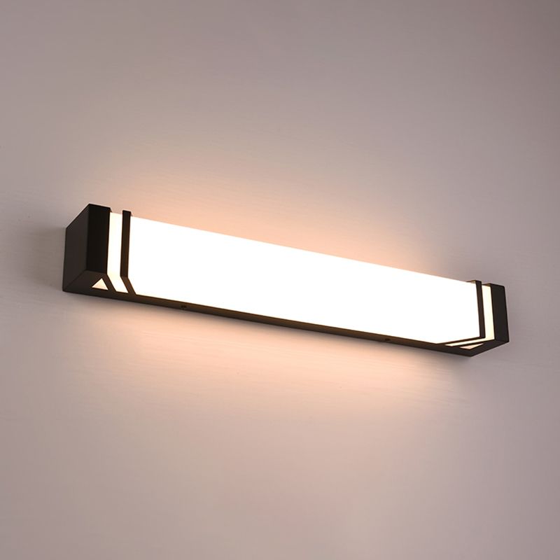 Modern Simple Iron Wall Light Rectangle Shape Wall Lamp with Acrylic Shade for Bedroom