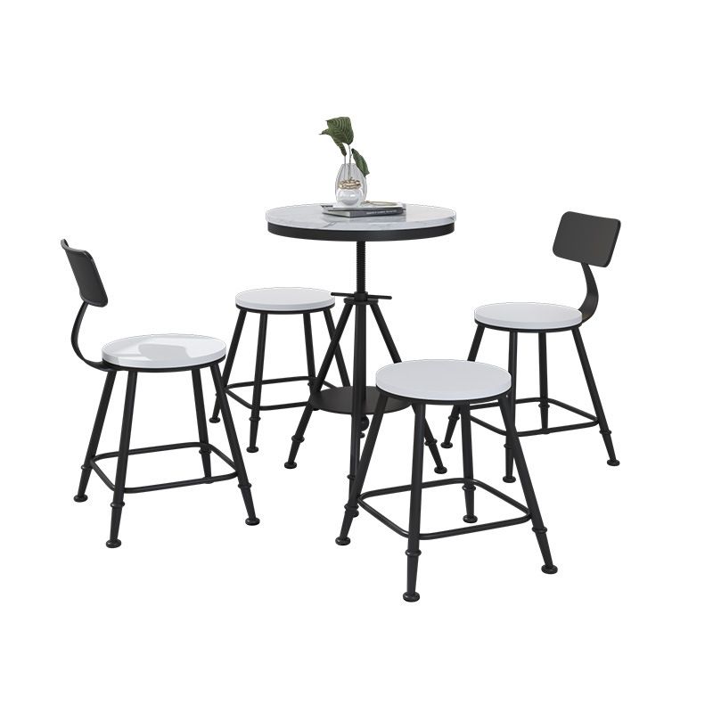 Modern 1/5 Pieces Dining Set Round Wood Dining Table Set for Dining Room