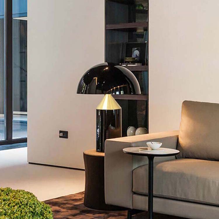 Round Shape Metal Table Lamp Modern Style 1-Light Table Lamp Fixtures