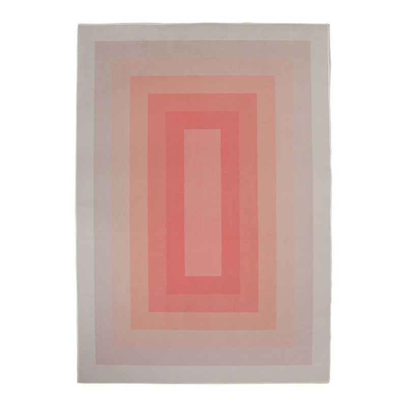 Orange Modern Rug Polyester Striped Rug Washable Rug for Home Decor