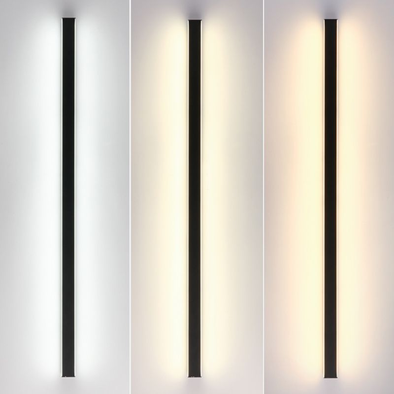 Modern Style Linear Shape Wall Sconce Metal 2 Light Sconces for Living Room