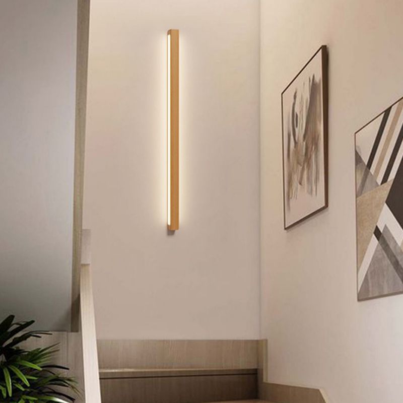 Wooden LED Wall Light Fixture Minimalist Wall Light Sconce for Bedroom