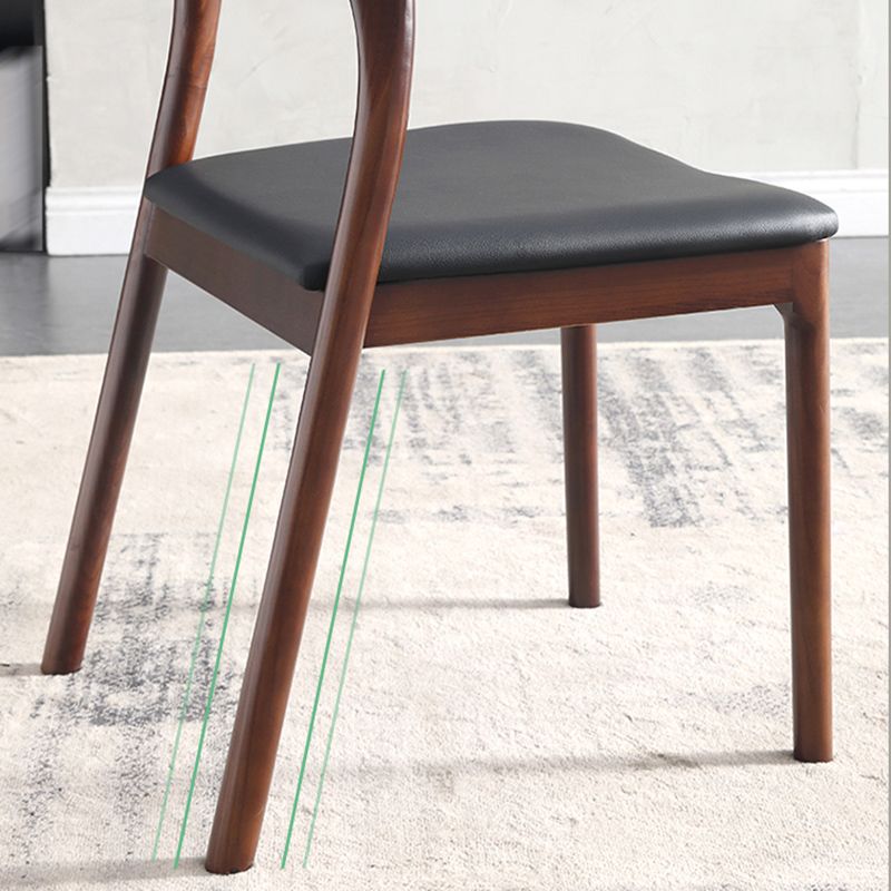 Traditional Solid Wood Dining Chairs Open Back Armless Dining Chairs