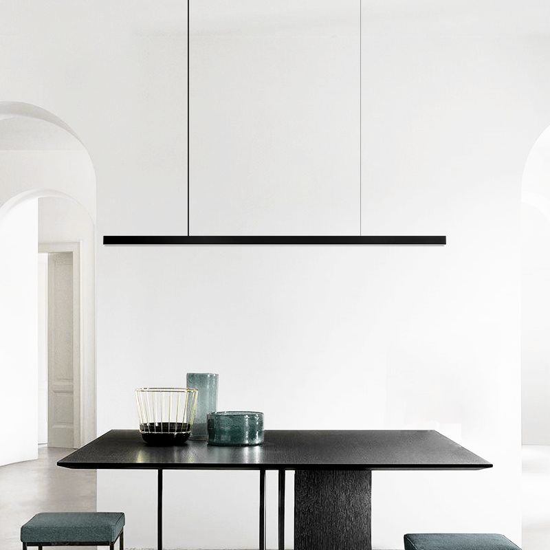 Eenvoudige moderne stijl led hangend eiland hanglamp voor eetkamer kantoorbar studie
