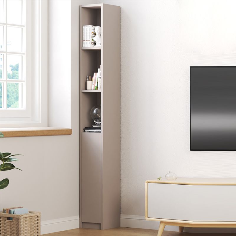 Contemporary Engineer Wood Bookshelf Closed Back Bookcase,8"L x 10"W x 71"H