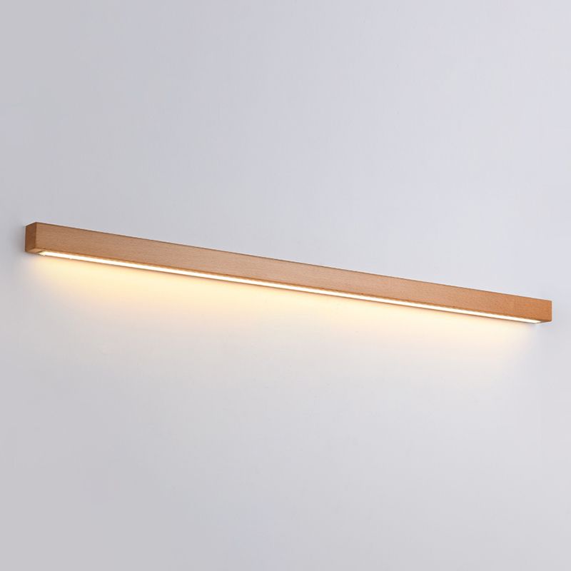 Modern Minimalist Style Linear Wall Mounted Light Fixture Wood Wall Light Sconces for Living Room