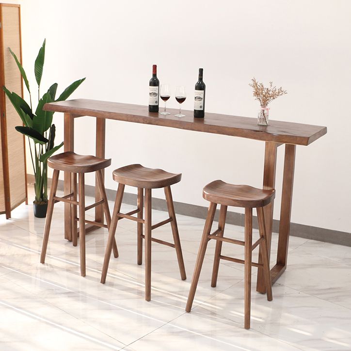 Solid Wood Counter Height Stools Modern Armless Counter Stools