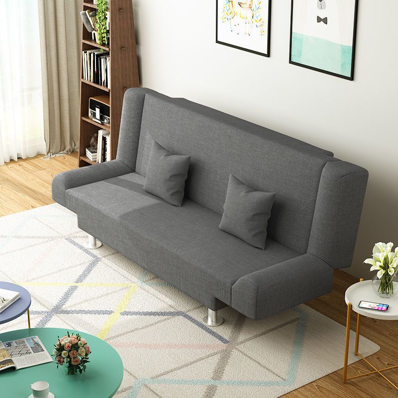Modern Linen Sofa 23"W Tight Back Armless Couch for Living Room