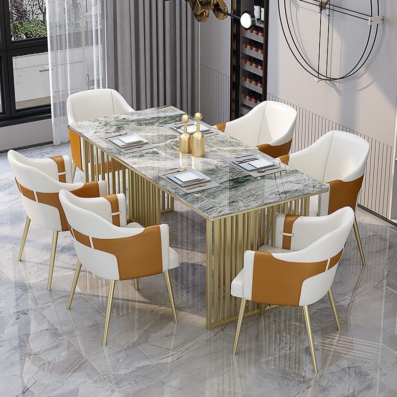 Table rectangulaire de luxe traditionnelle métal