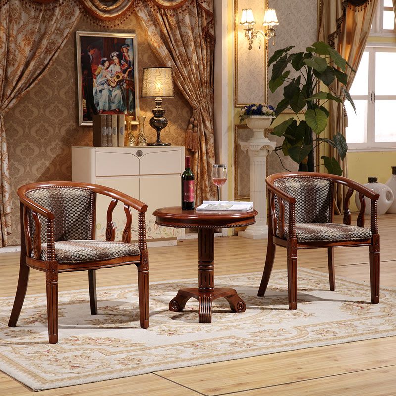 Traditional Style Dining Chair Solid Wood Arm Chair for Kitchen