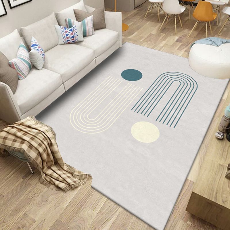 Minimalist Indoor Rug Washable Polyester Rug Home Decor Carpet for Sleeping Room