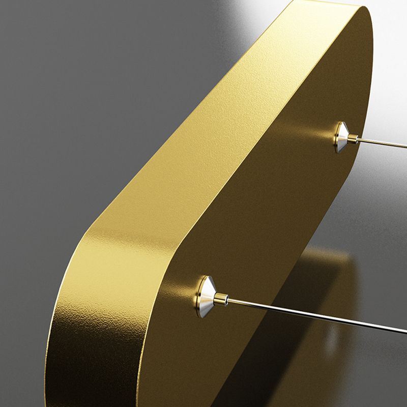 LED Esszimmer Island Lampen Einfachheit Oval Metall Anhänger Leuchte