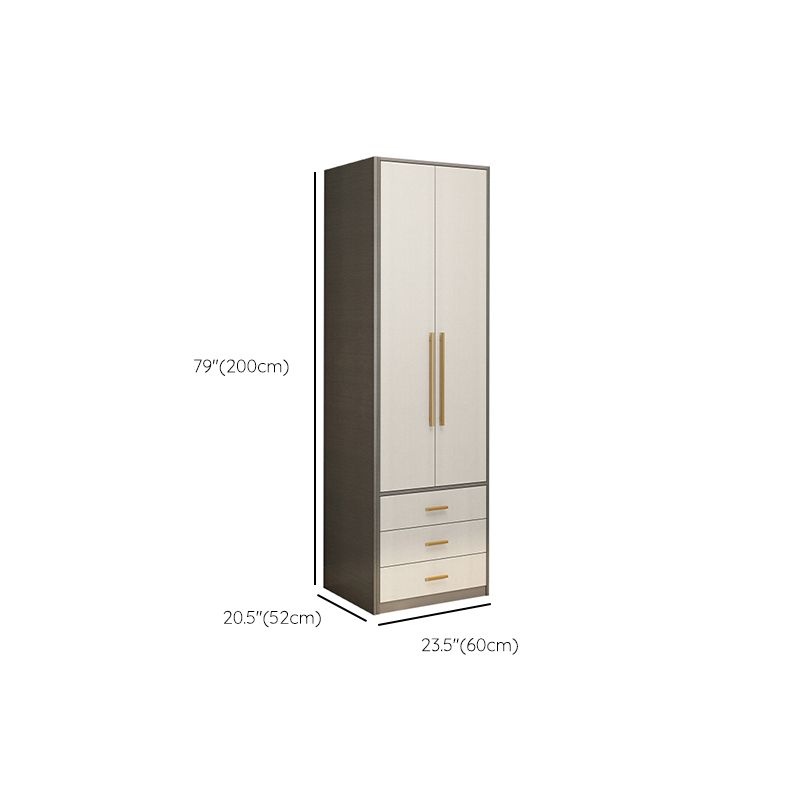 Hinged Wardrobe Armoire Modern Engineered Wood Storage Cabinet