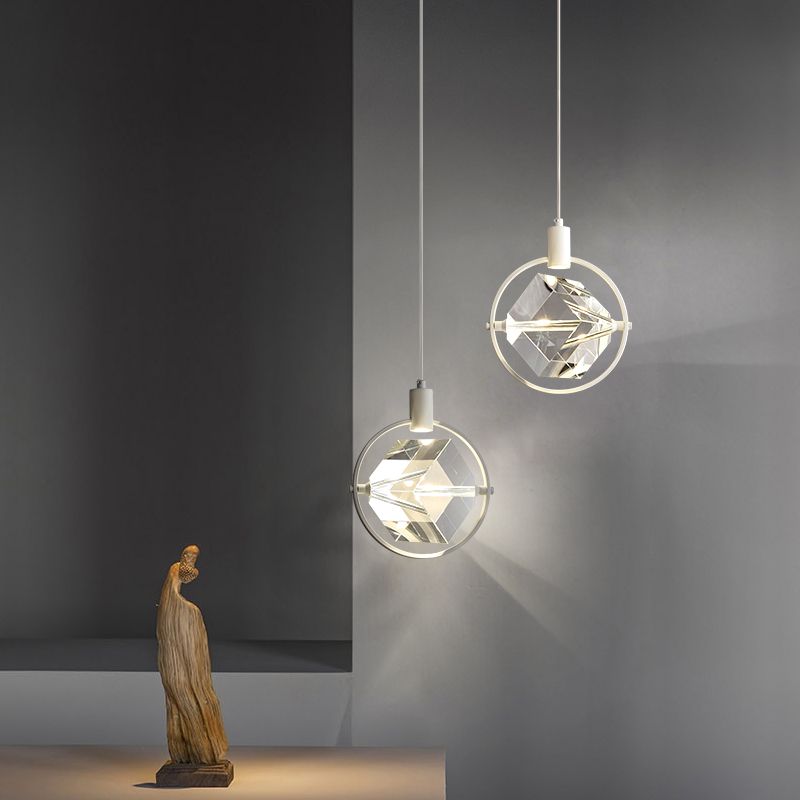 Crystal Hanging Light Modern Style Pendent Lighting Fixture for Sitting Room