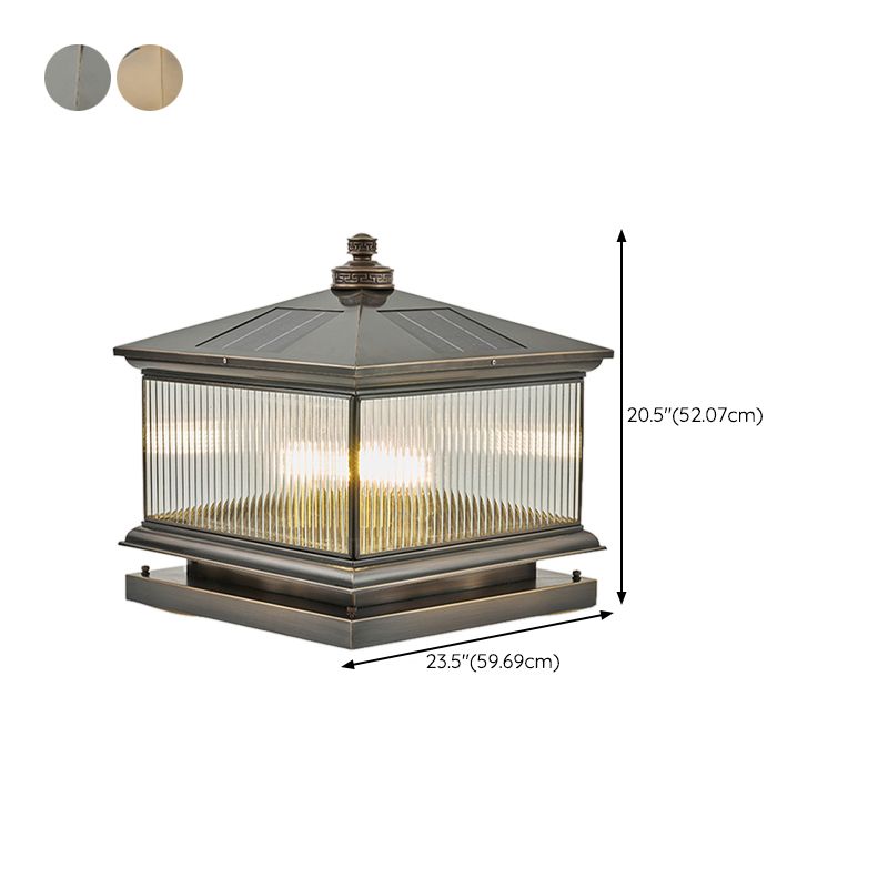 Modern LED Pillar Lamp Simple Solar Lighting Fixture for Garden