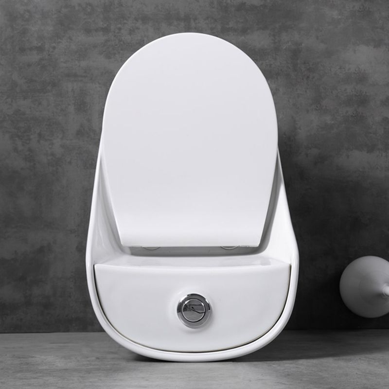 Contemporary Siphon Jet Toilet Floor Mount Urine Toilet for Washroom