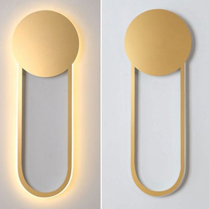 Geometric Line Design Minimalism LED Wall Lamp Post-modern Style Metal U-Shaped Sconce Lights