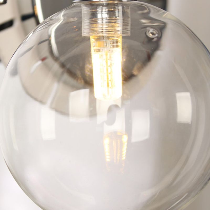 Adjustable Industrial Globe Sconce Glass 1-Light Sconce Light