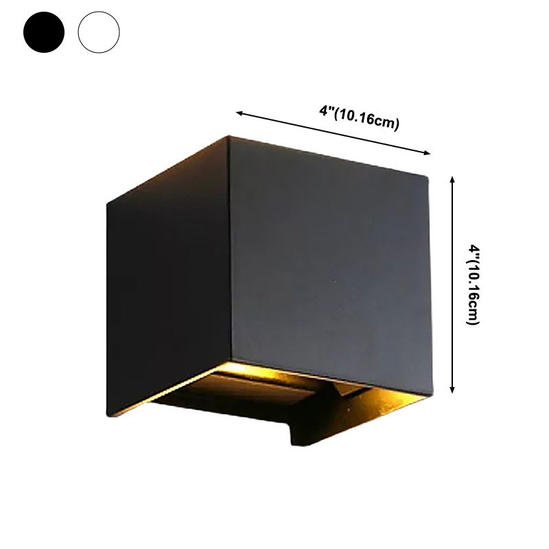 Simplicité Éclairage mural à LED Pince d'éclairage mural carré avec nuance en métal