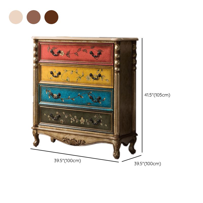 Mid-century Modern  Wooden Chest Rectangle Accent Chest with Drawers