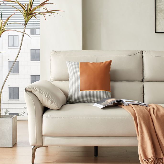 34"H Mission Craftsman Sectional Sofa Genuine Leather Sleeper Sectional