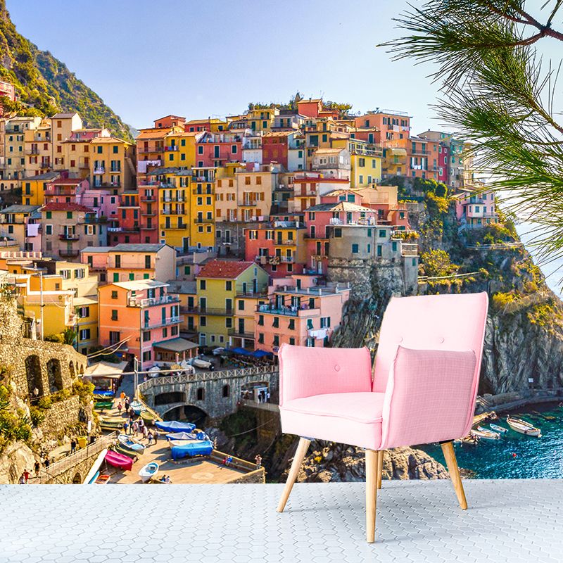 Modern Italy Cityscape Wallpaper Mural Decorative Mildew Resistant Wall Decor for Home