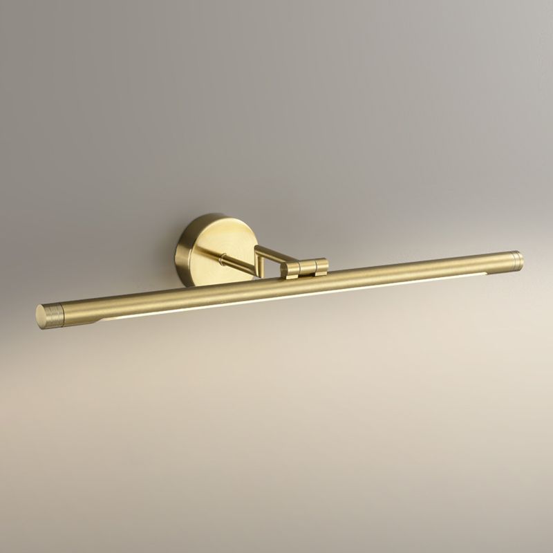 Linear Wall Sconce Lighting Modern Metal 1 Light Sconce Light in Gold for Bathroom