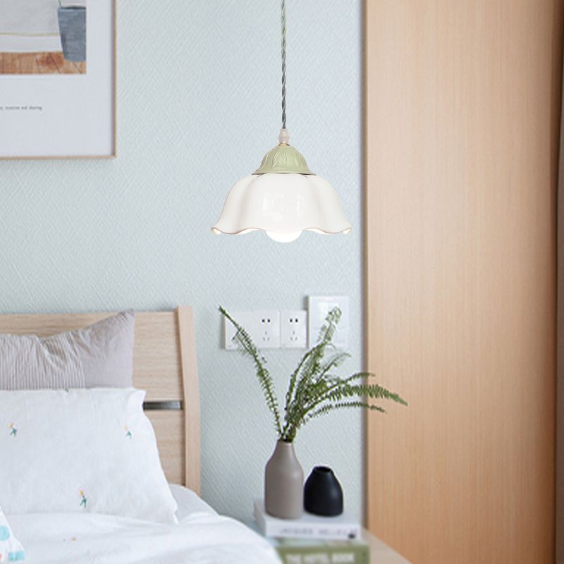 Bowl Shape Hanging Lighting Industrial Style Glass Multi Light Hanging Lamp for Bedroom