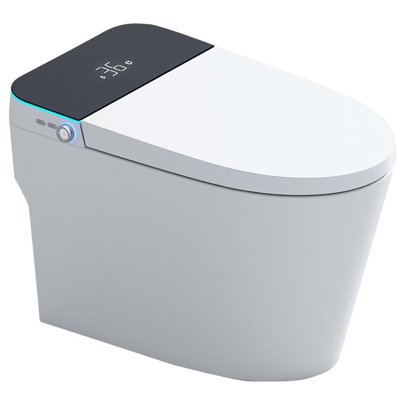 Elongated ABS Siphon Jet Toilet Bowl White One Piece Toilet with Heated Seat